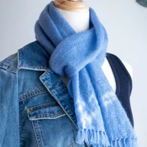 Mohair Silk Scarf - Ice Blue