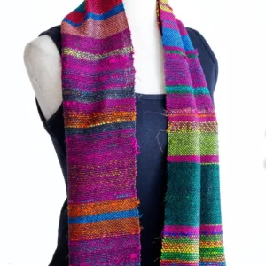 Handwoven Silk & Cotton Scarf 2
