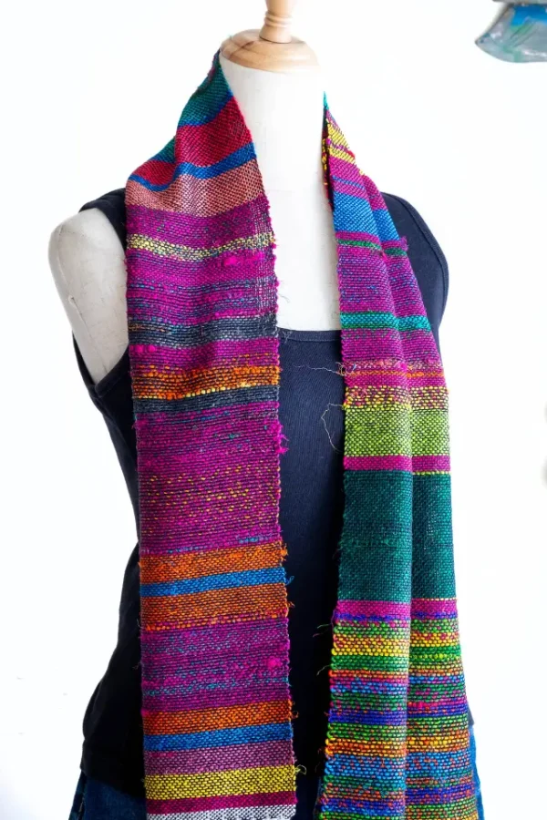 Handwoven Silk & Cotton Scarf 2